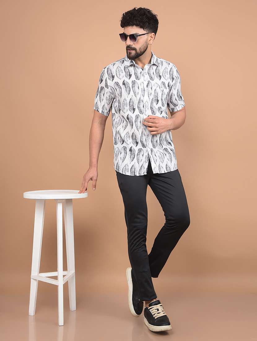men floral short sleeve slim fit casual shirt  - 21854664 -  Standard Image - 5