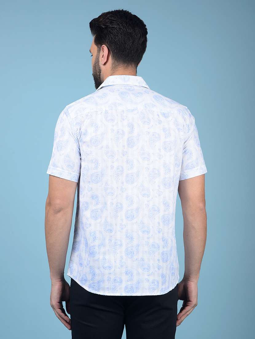 men floral short sleeve slim fit casual shirt  - 21854688 -  Standard Image - 3