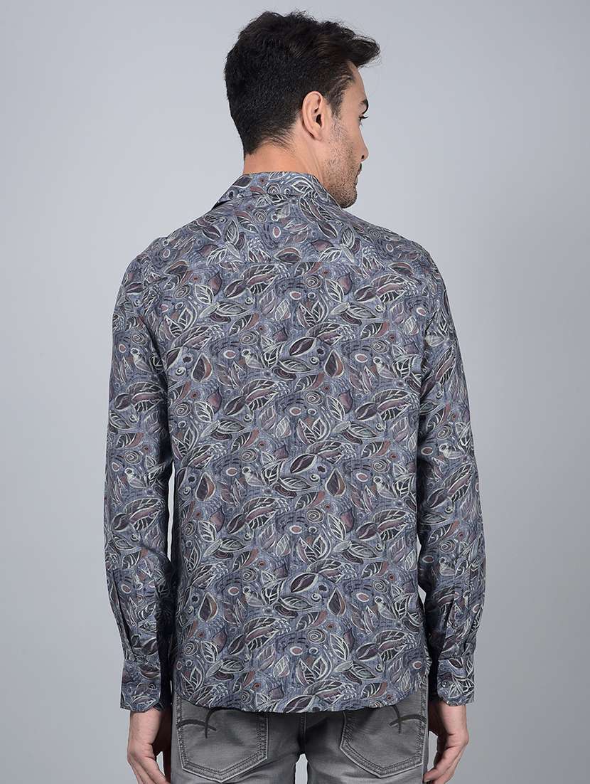 men floral long sleeve slim fit casual shirt  - 21854715 -  Standard Image - 3