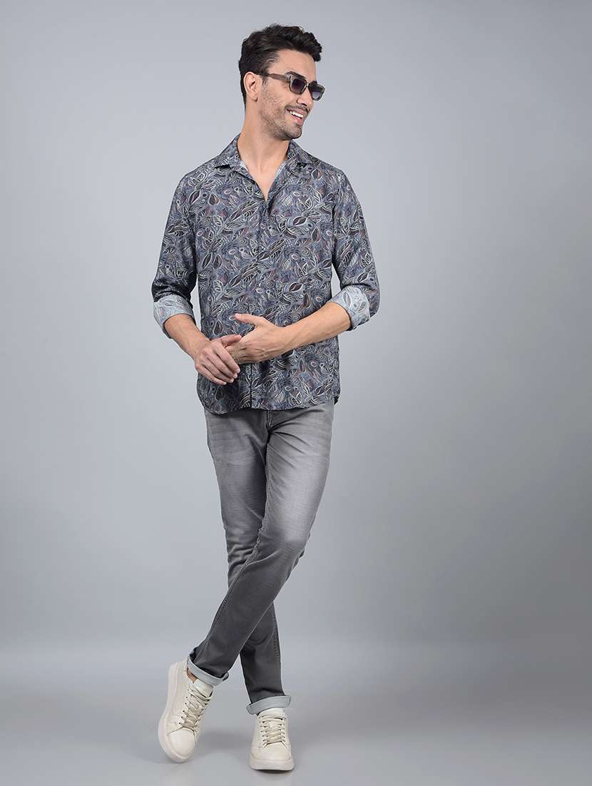 men floral long sleeve slim fit casual shirt  - 21854715 -  Standard Image - 5