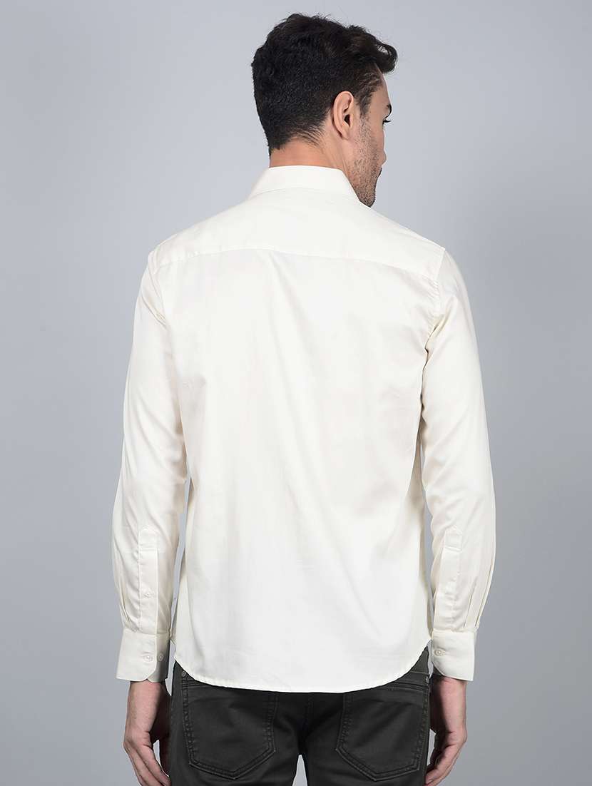 men solid long sleeve slim fit casual shirt  - 21854721 -  Standard Image - 3