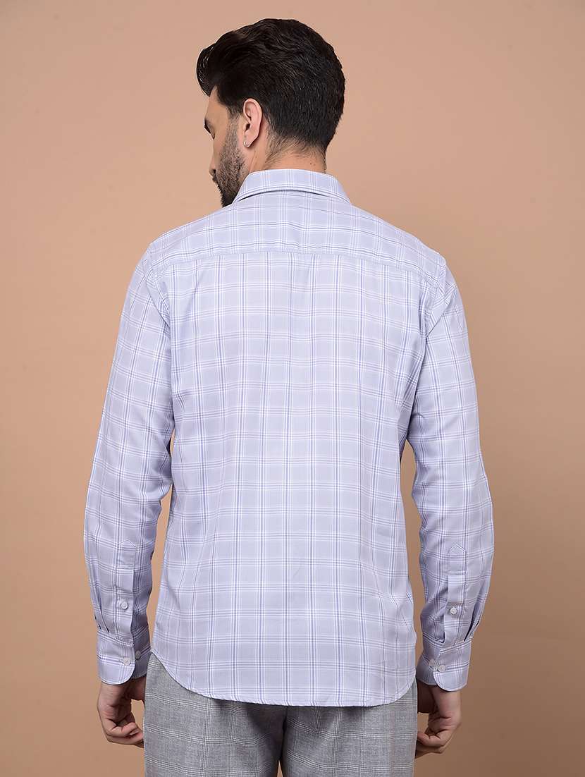 men checked long sleeve slim fit casual shirt  - 21854722 -  Standard Image - 3