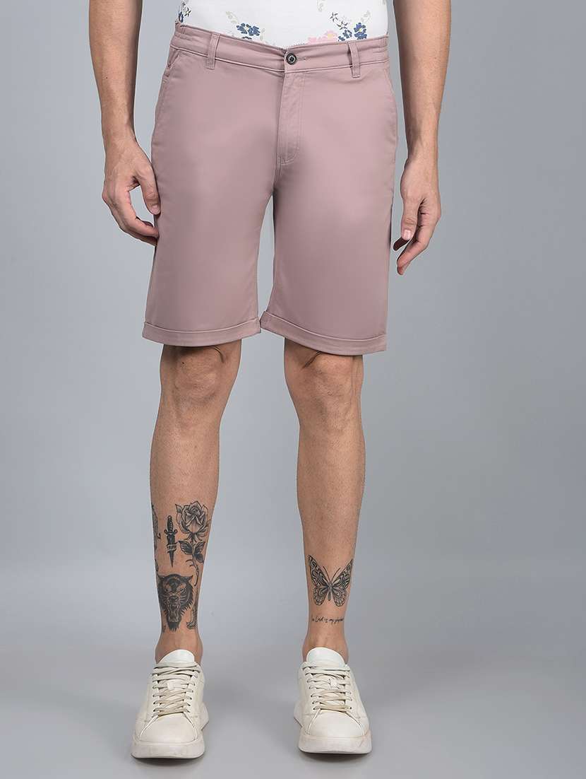 men solid mid rise slim fit short - 21854747 -  Zoom Image - 0