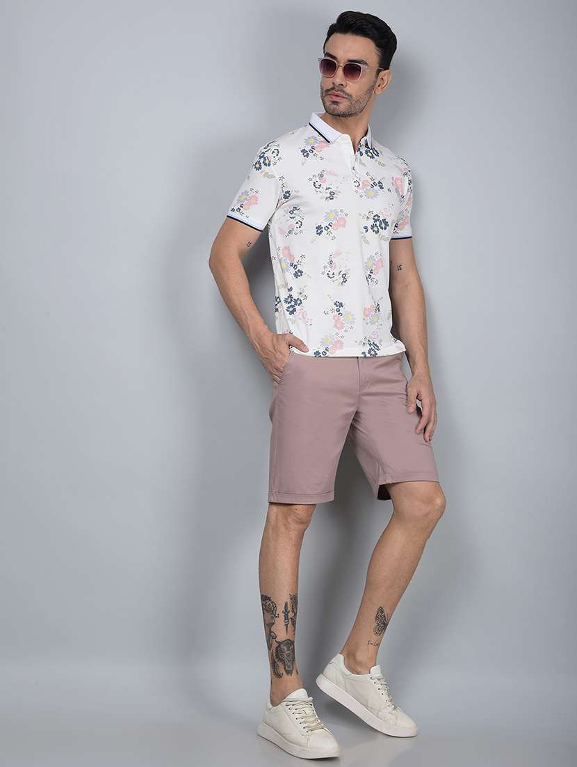 men solid mid rise slim fit short - 21854747 -  Standard Image - 5