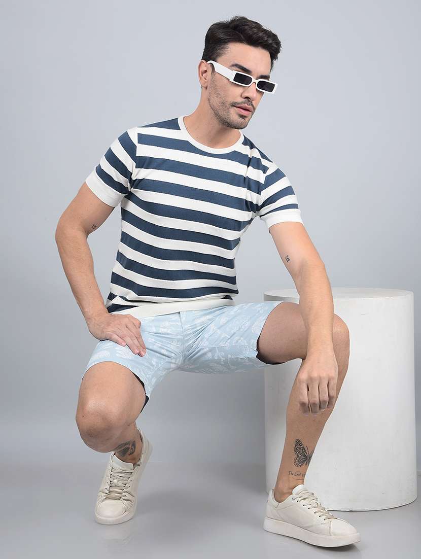 men printed mid rise slim fit short - 21854749 -  Standard Image - 5