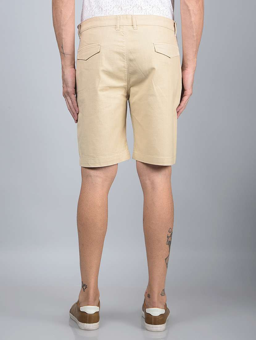 men solid mid rise shorts - 21854756 -  Standard Image - 3
