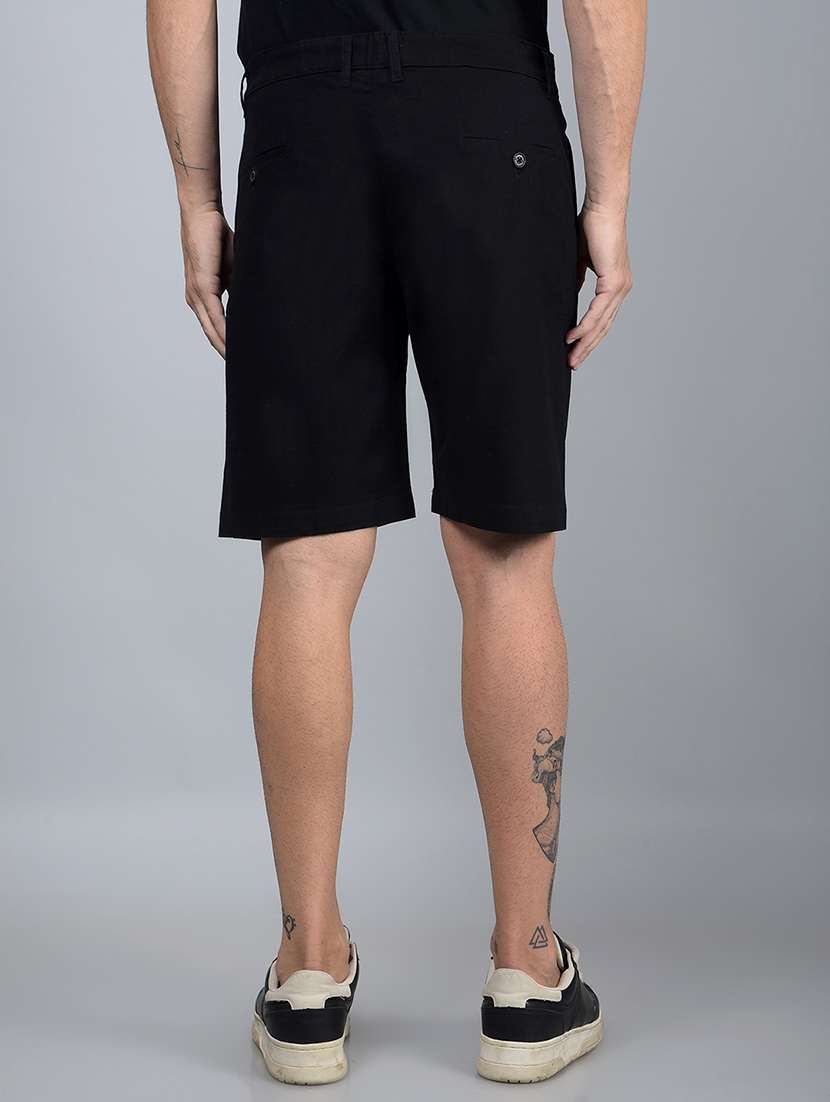 men solid mid rise shorts - 21854757 -  Standard Image - 3