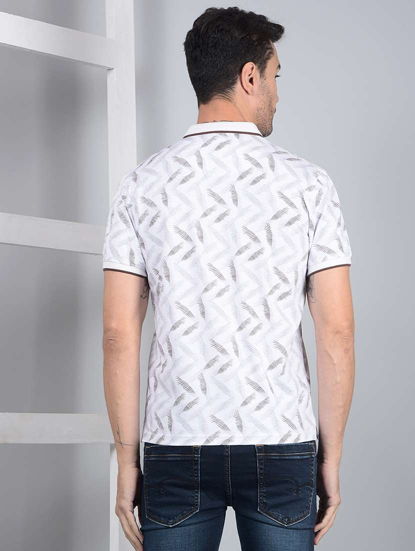 men printed short sleeve slim fit polo t-shirt  - 21854766 -  Standard Image - 3