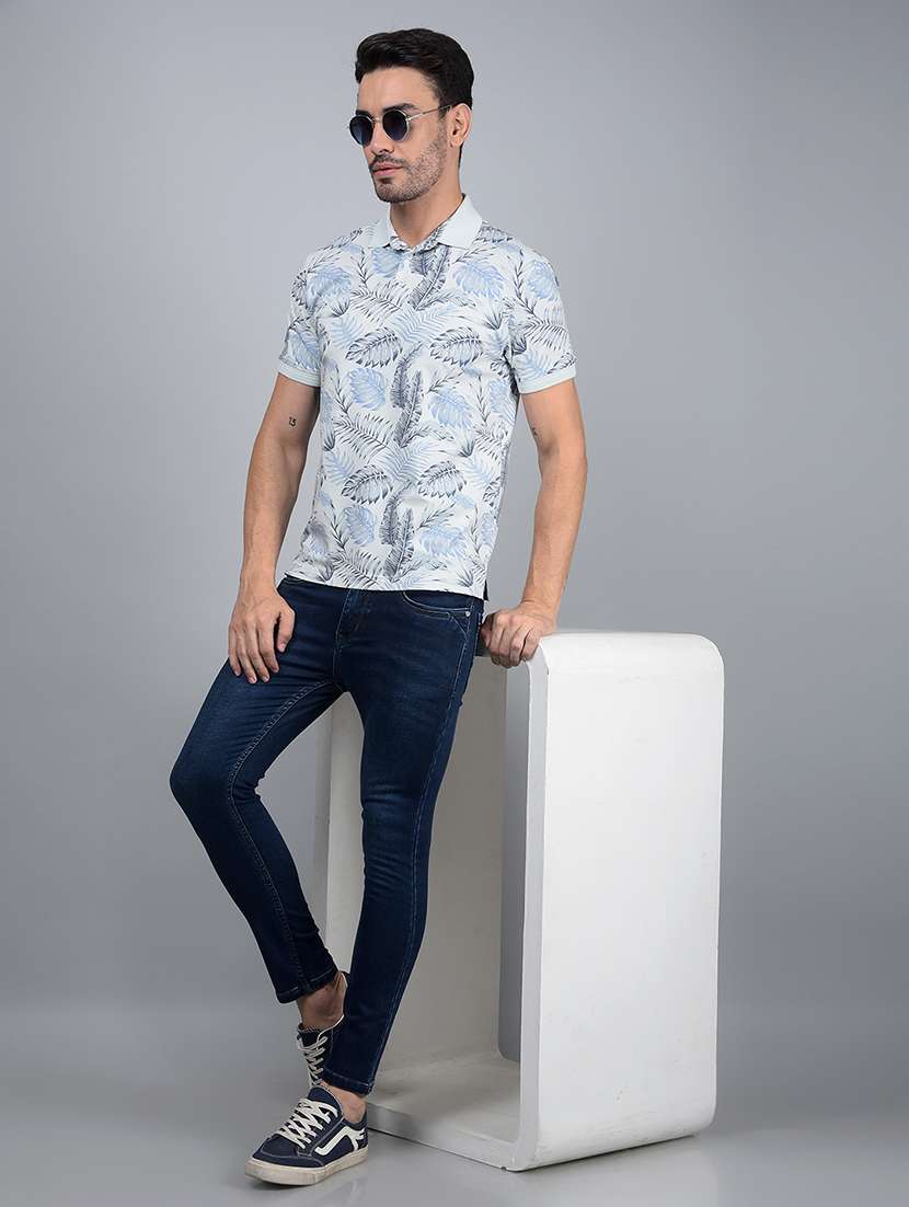 men floral short sleeve slim fit polo t-shirt  - 21854771 -  Standard Image - 5
