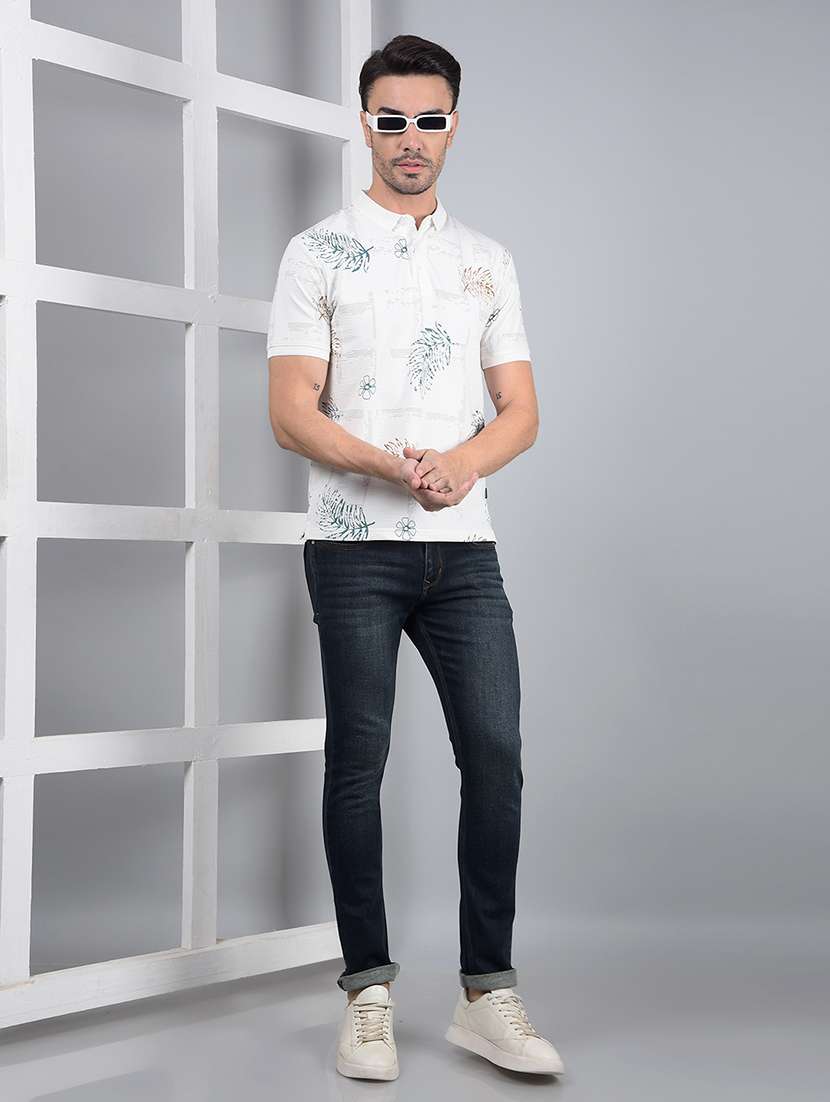 men floral short sleeve slim fit polo t-shirt  - 21854776 -  Standard Image - 5