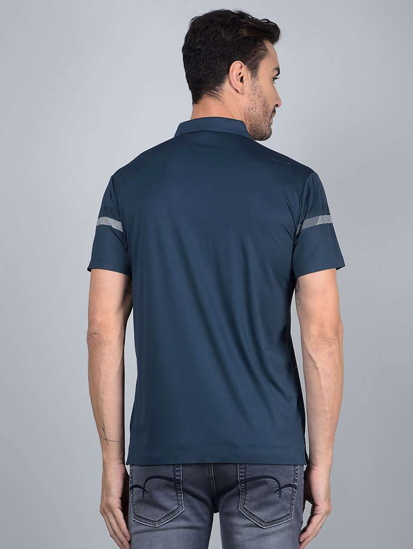 men printed short sleeve slim fit polo t-shirt - 21854798 -  Standard Image - 3