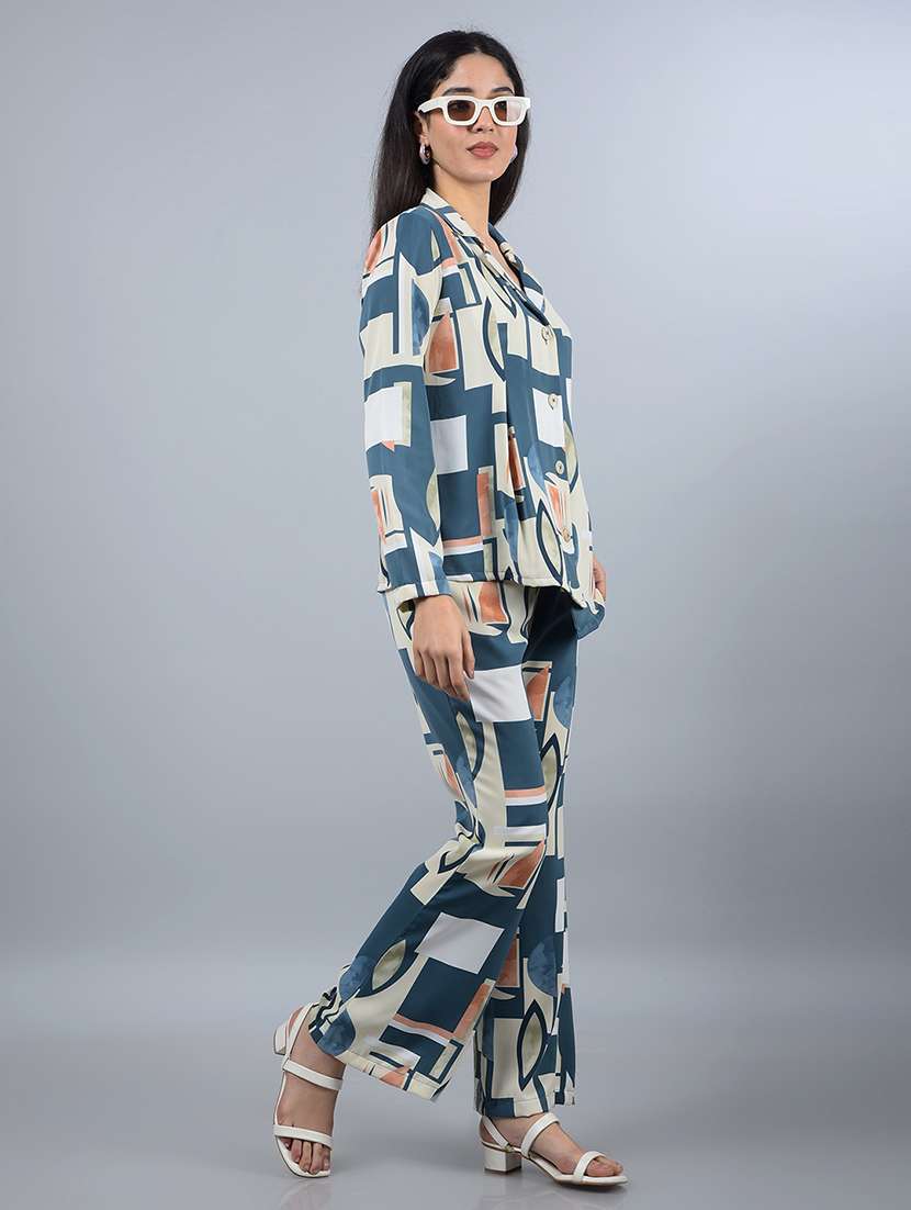 women printed shirt and trouser co-ord set - 21854807 -  Standard Image - 5