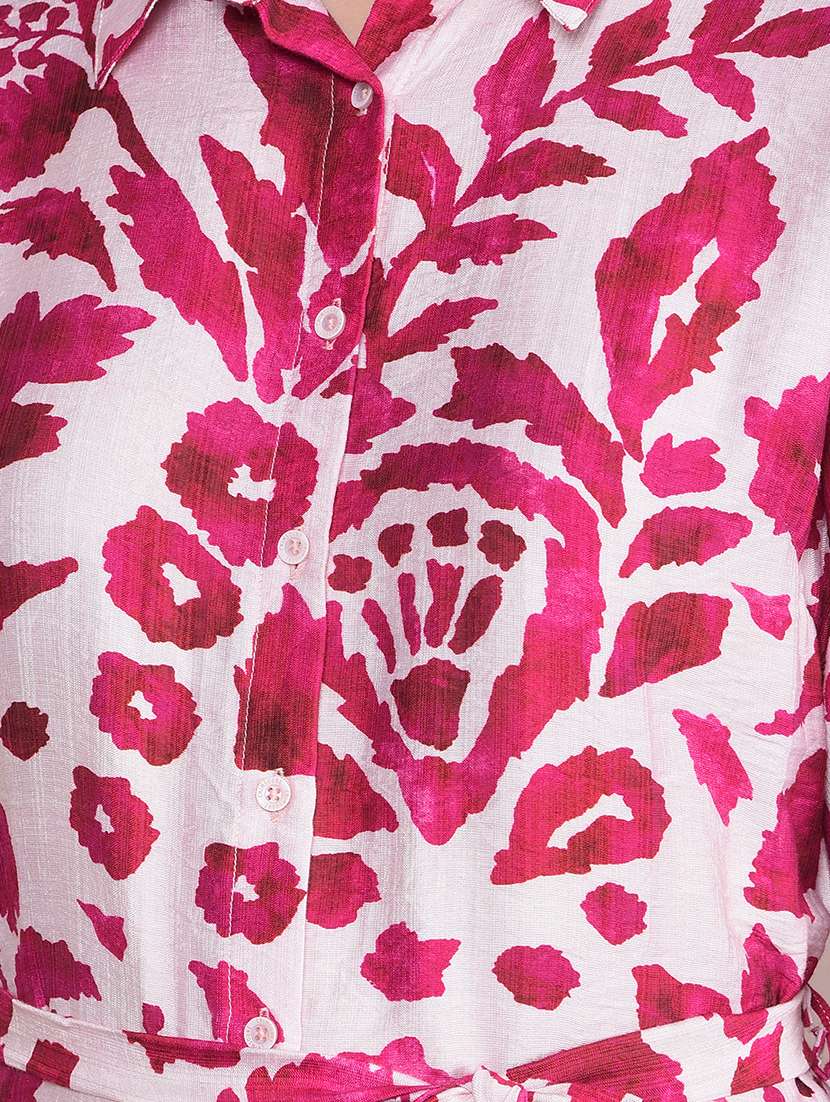 women printed collared shirt dress - 21854812 -  Standard Image - 5