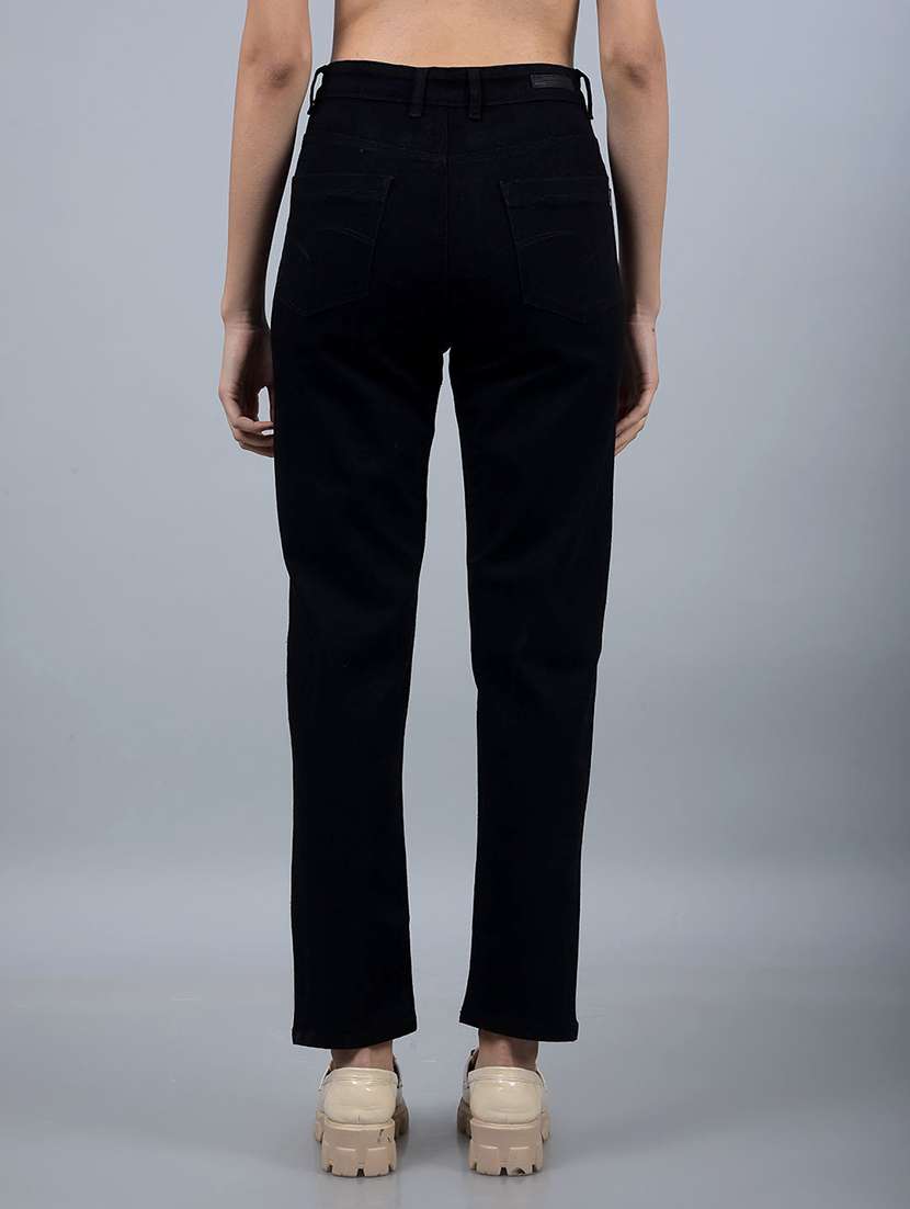 women solid mid rise straight fit jean - 21854819 -  Standard Image - 3