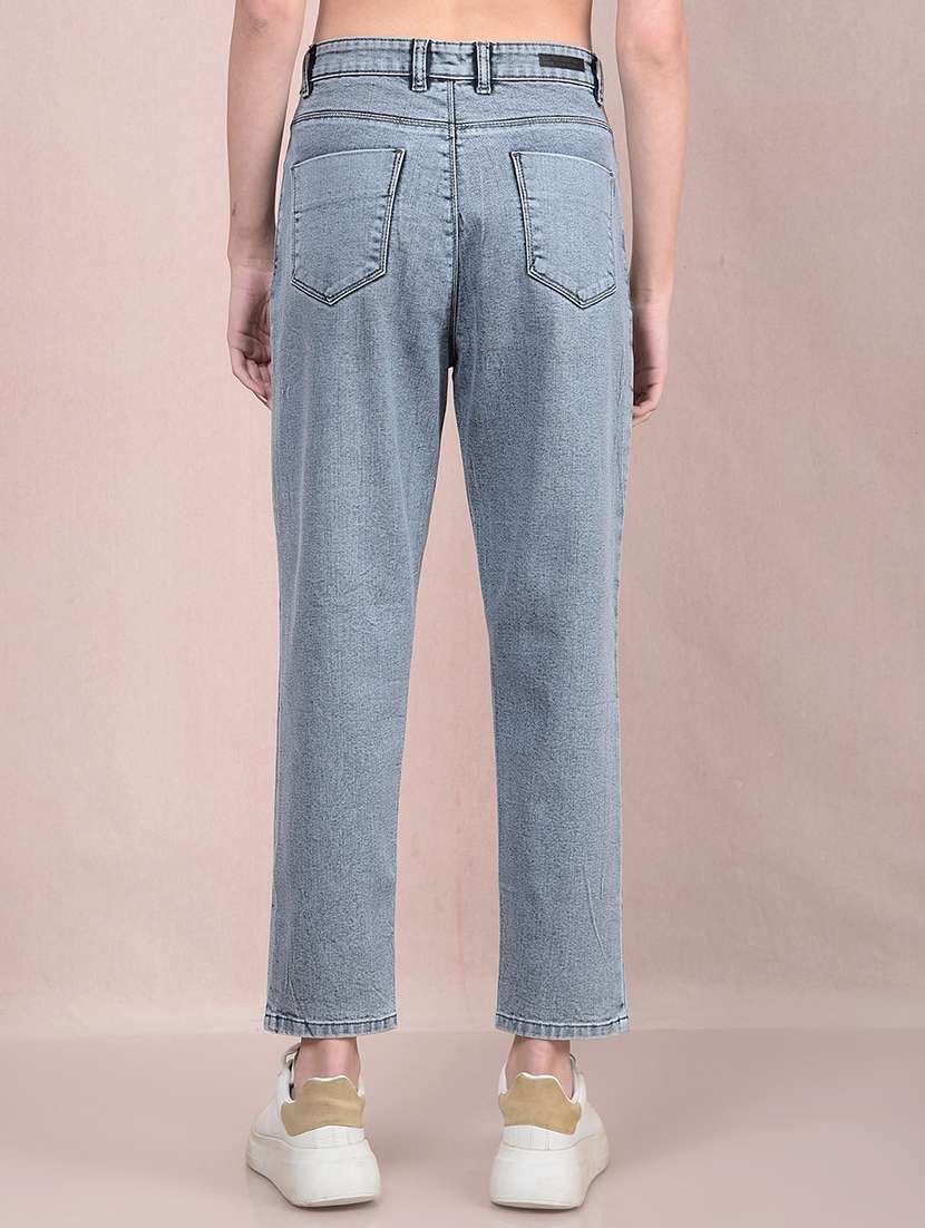 women solid mid rise straight fit jean - 21854831 -  Standard Image - 3