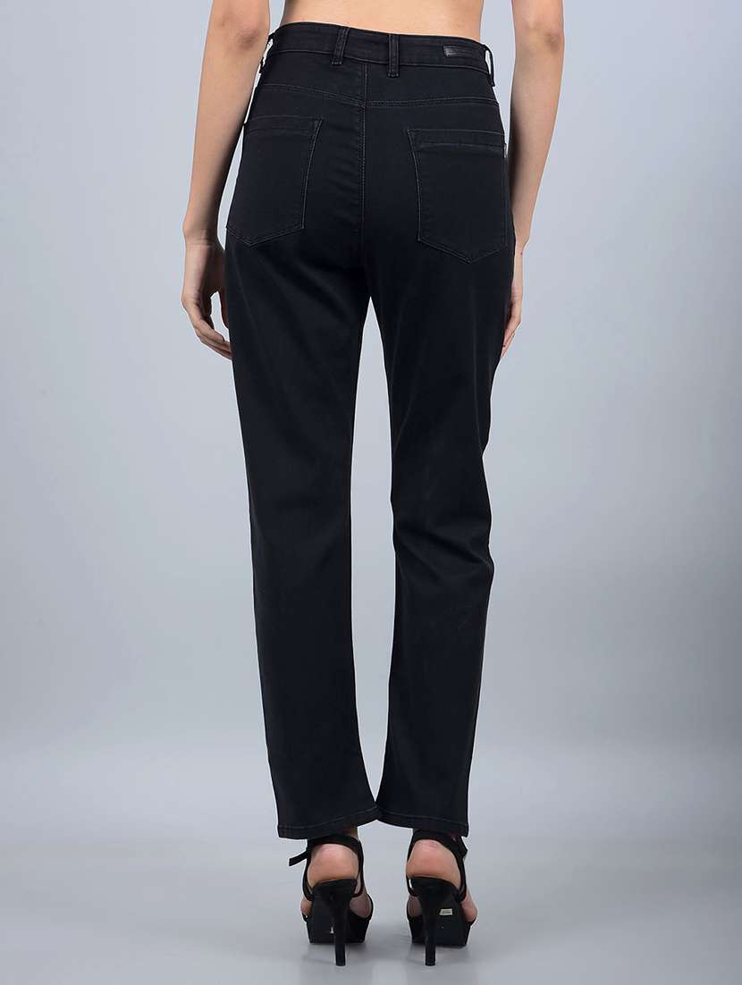 women solid mid rise straight fit jean - 21854836 -  Standard Image - 3