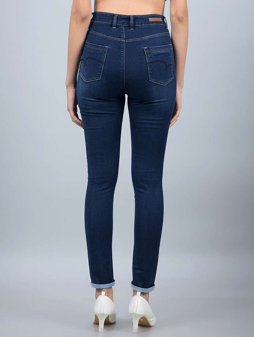 women solid high rise skinny fit jean - 21854839 -  Standard Image - 3