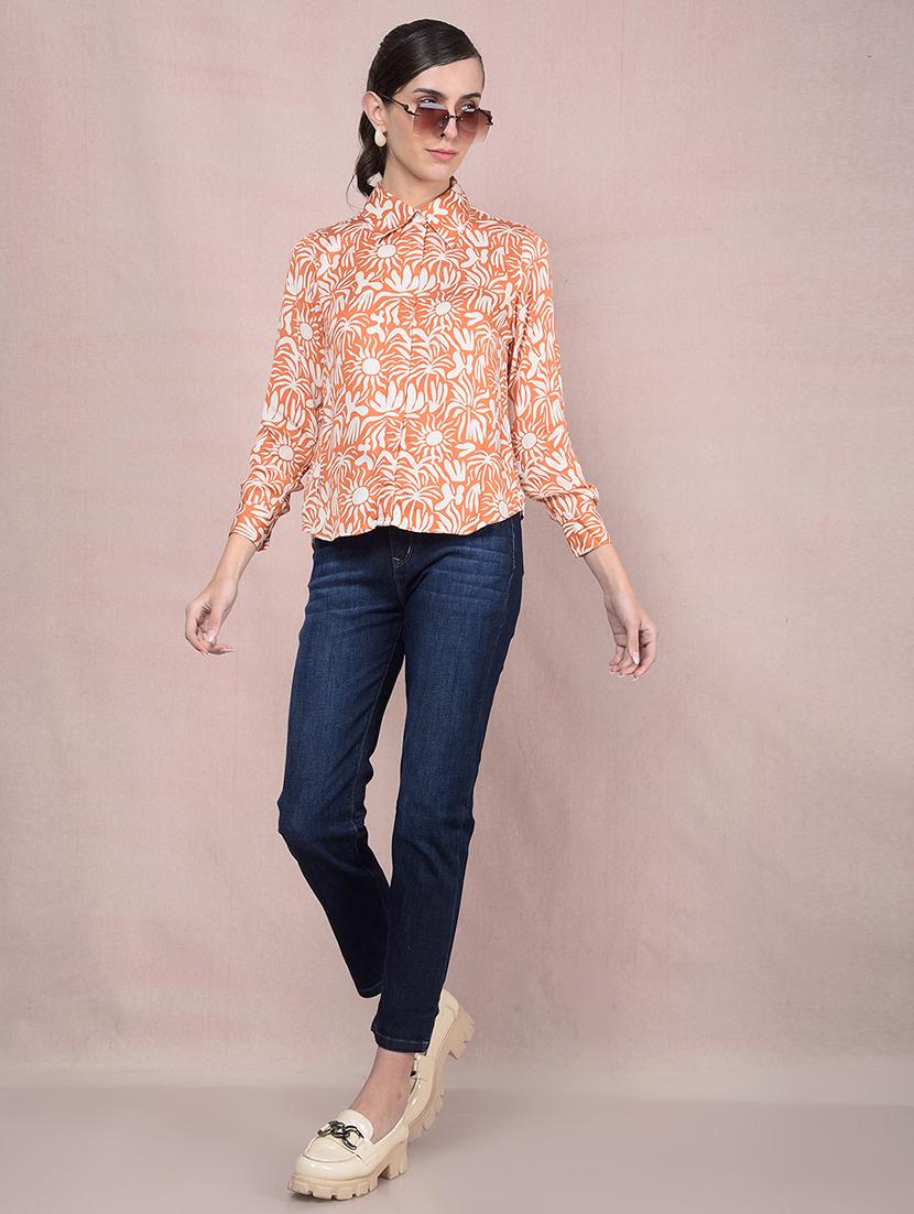 women printed long sleeves regular shirt - 21854864 - Standard Image - 3