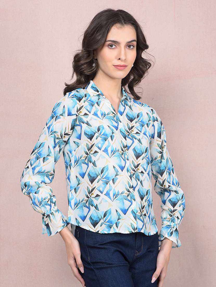 women printed collared regular shirt - 21854881 -  Zoom Image - 0