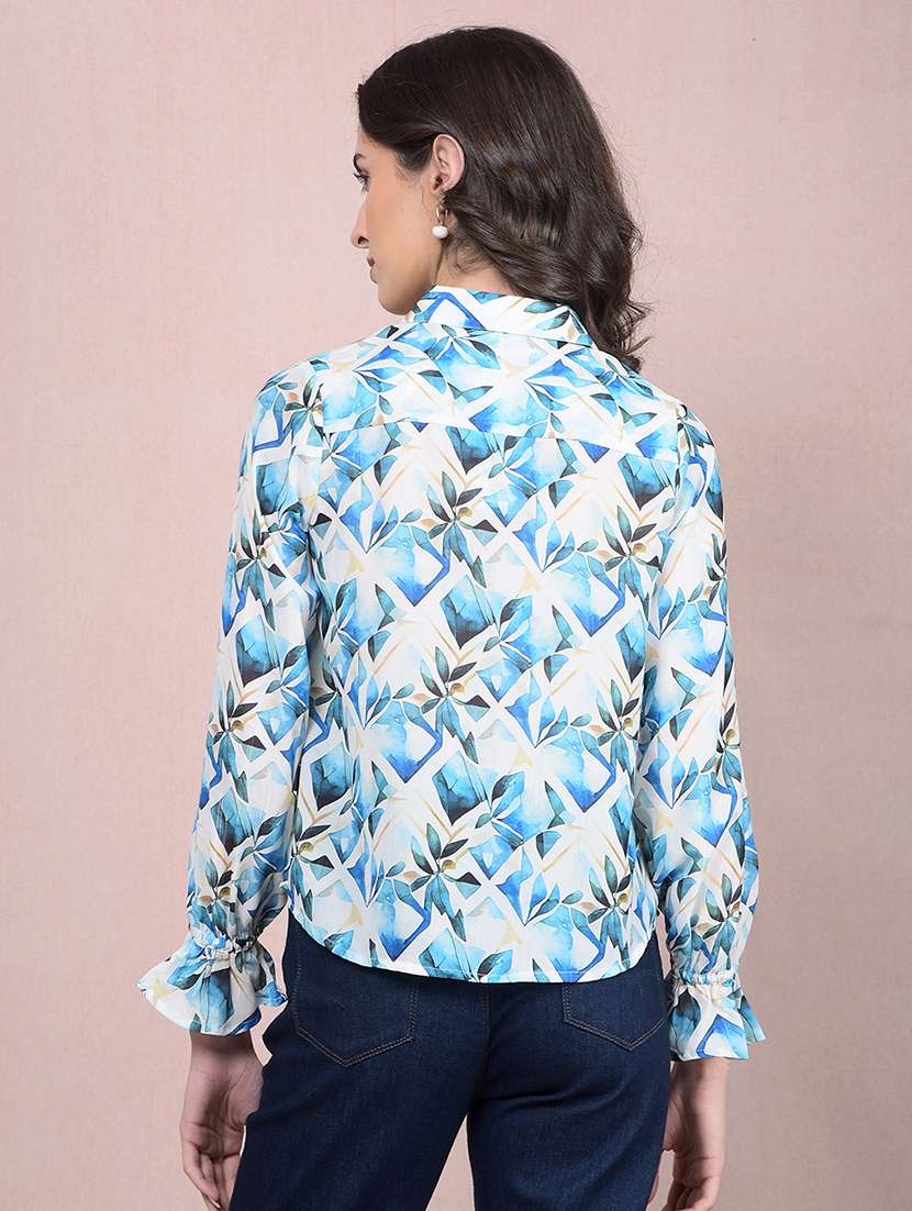 women printed collared regular shirt - 21854881 - Standard Image - 3