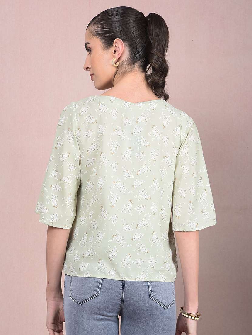 women printed flared sleeves regular top - 21854904 - Standard Image - 3