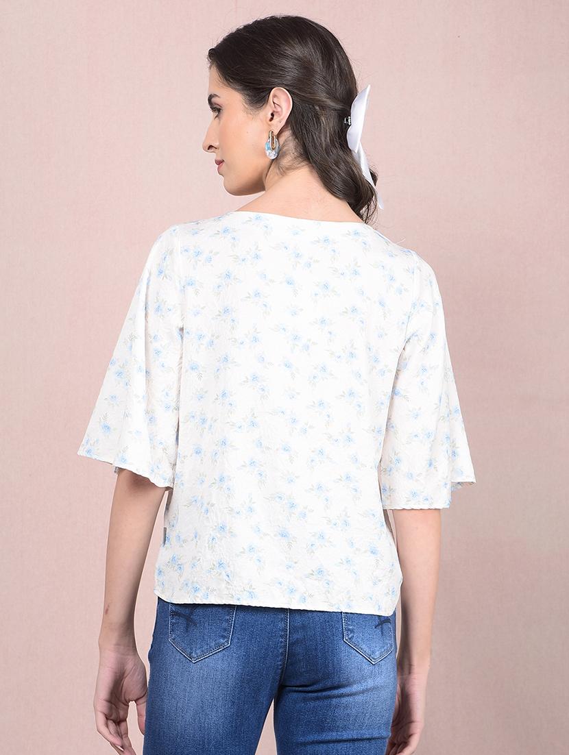 women floral printed flared sleeves regular top - 21854911 - Standard Image - 3