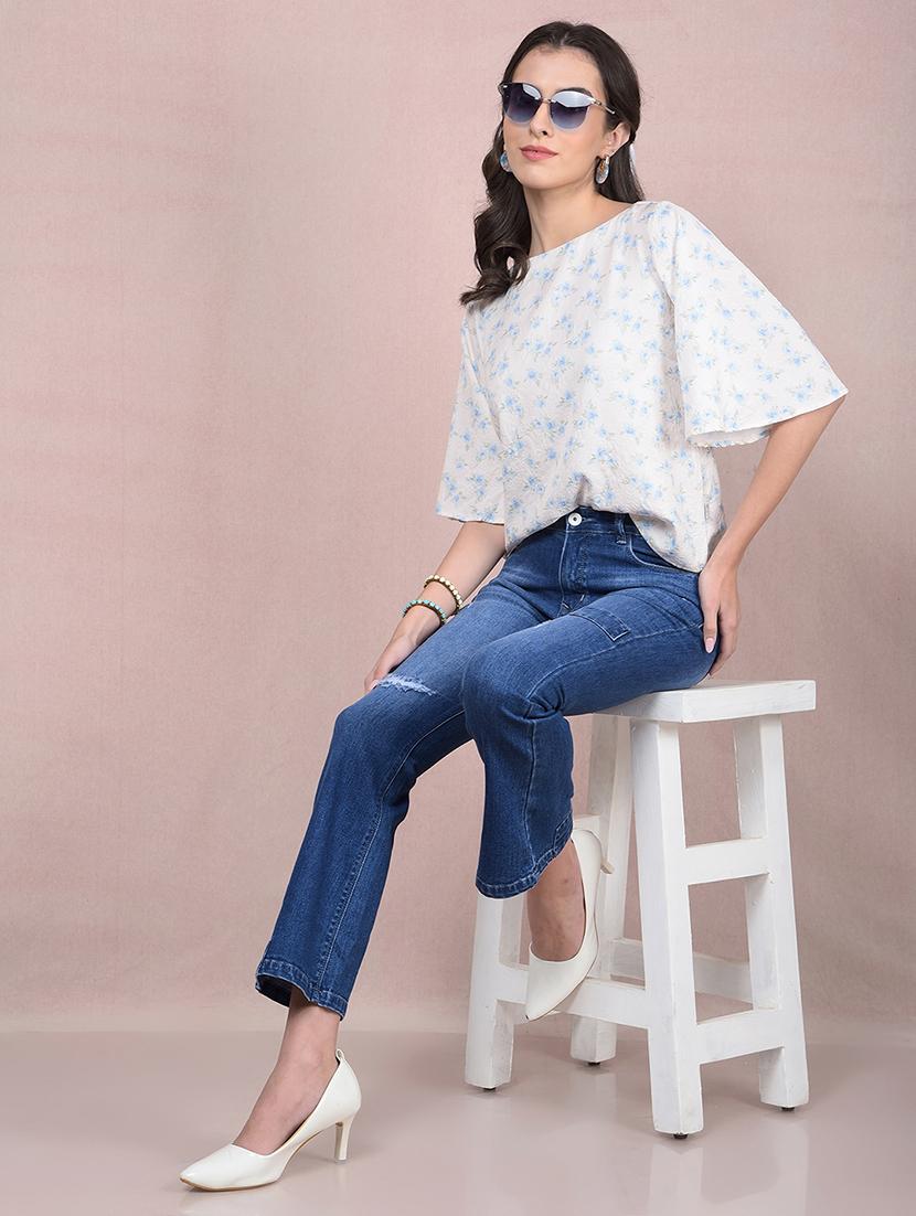 women floral printed flared sleeves regular top - 21854911 - Standard Image - 5