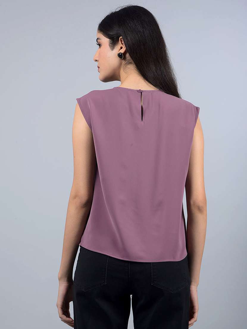 women solid sleeveless regular top - 21854924 -  Standard Image - 3