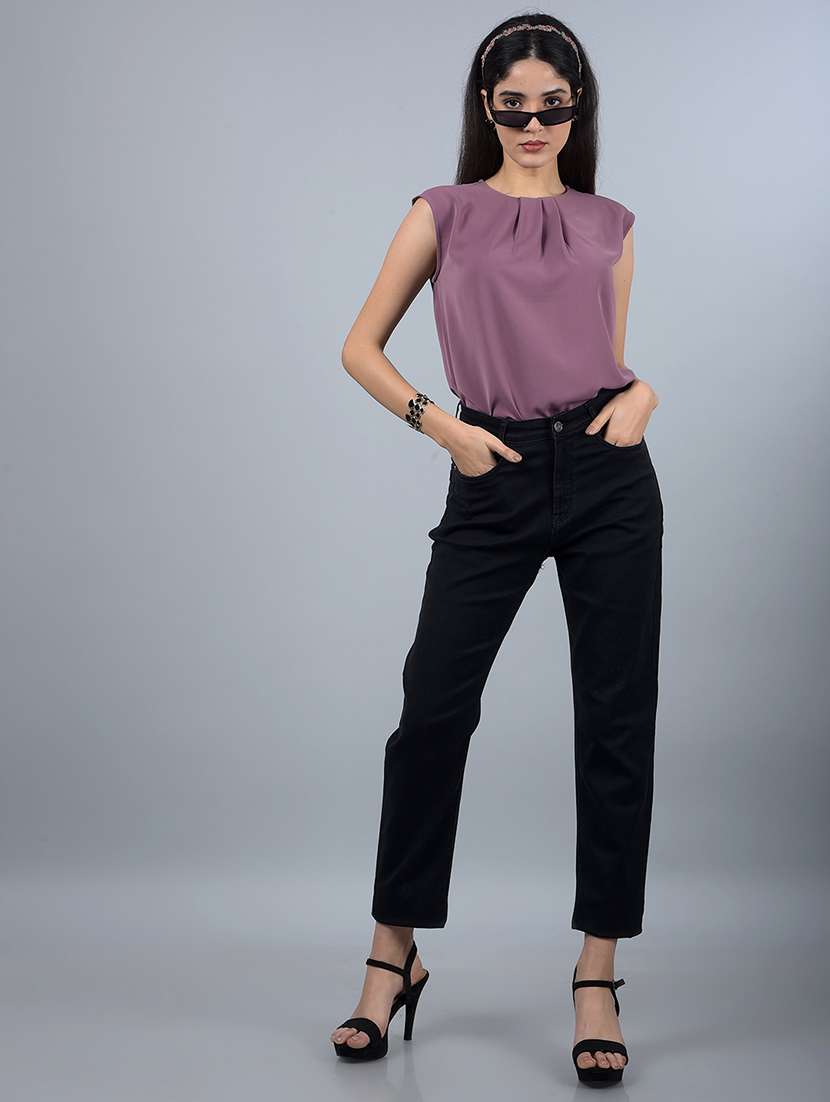 women solid sleeveless regular top - 21854924 -  Standard Image - 5