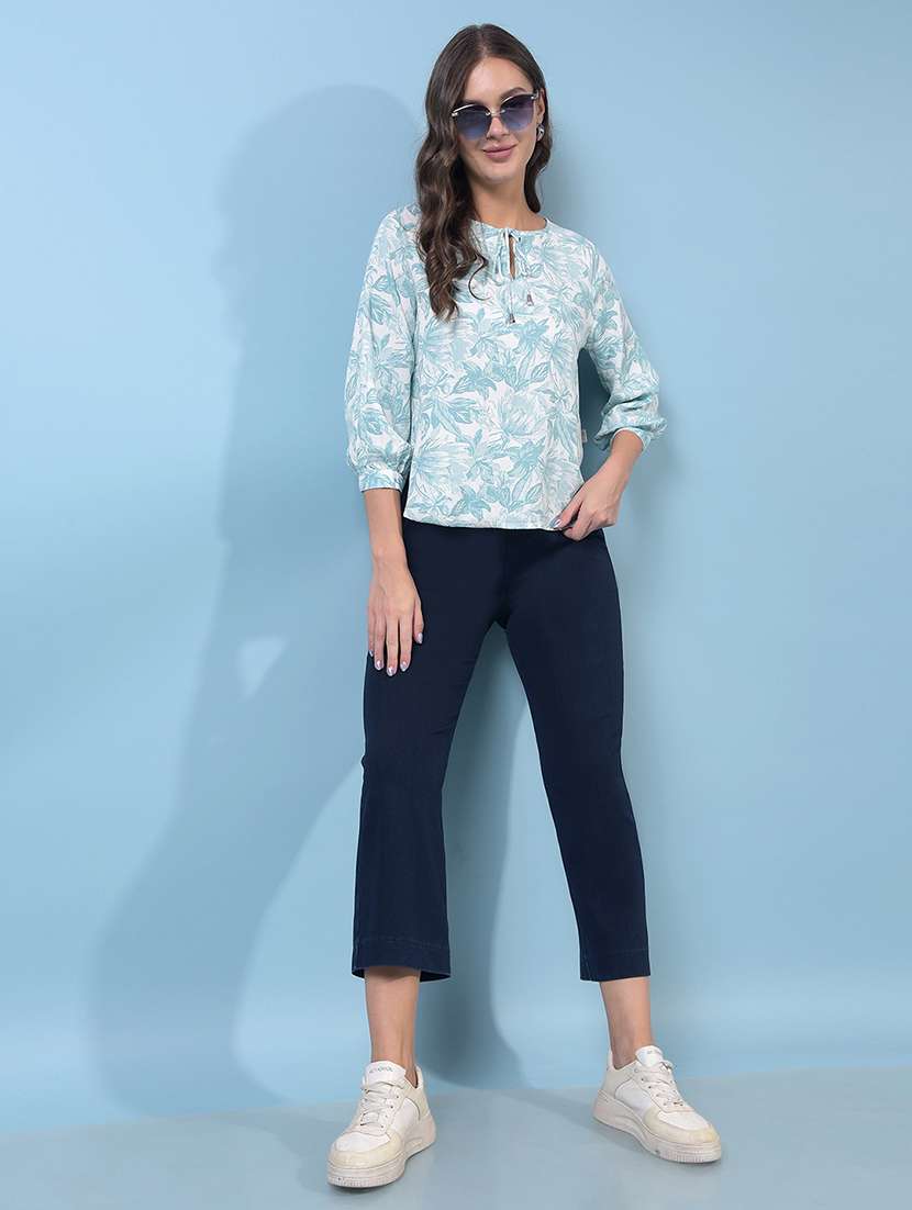 women printed three quarter sleeves regular top - 21854929 -  Standard Image - 5