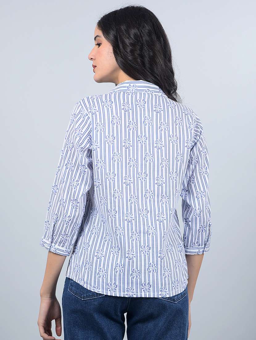 women printed collared regular top - 21854932 - Standard Image - 3