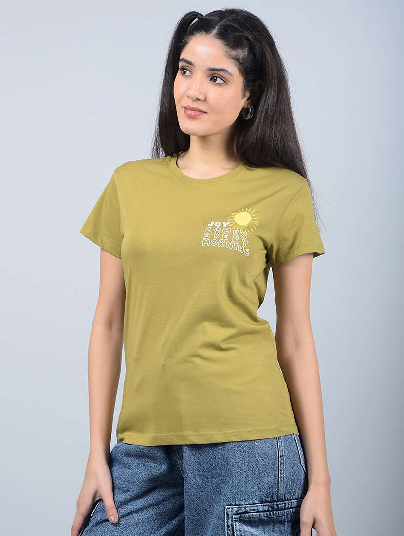 women printed short sleeves t-shirt