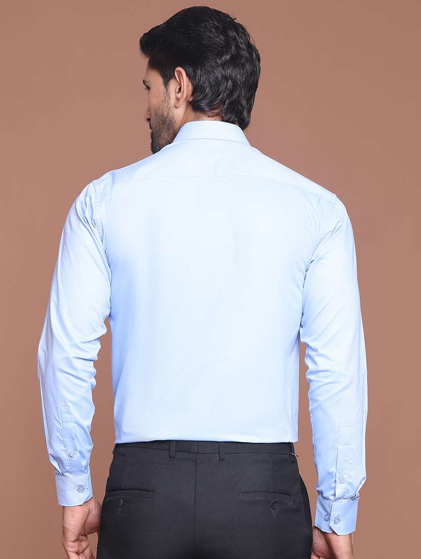 men solid long sleeve slim fit formal shirt - 21855044 -  Standard Image - 3