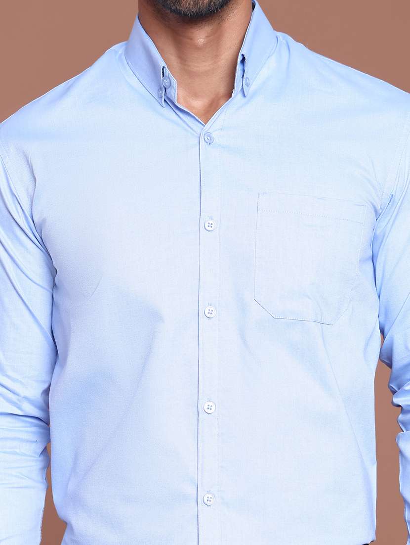 men solid long sleeve slim fit formal shirt - 21855044 -  Standard Image - 5