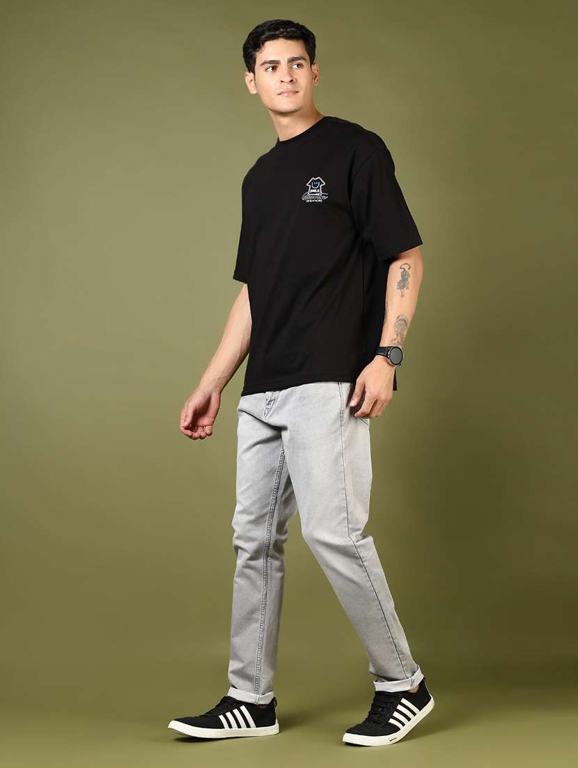 men plain mid rise full length denim jeans - 21855180 -  Standard Image - 3