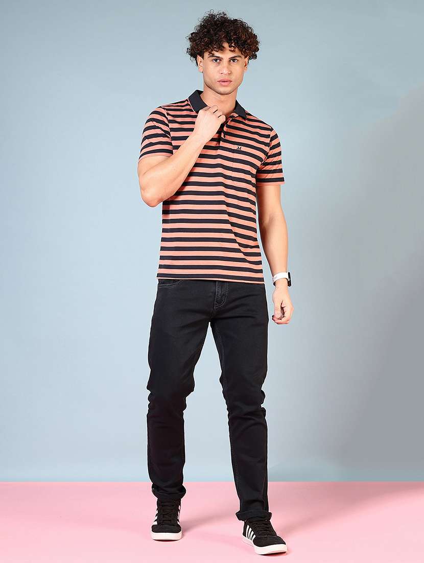  men plain mid rise full length denim jeans - 21855197 -  Standard Image - 3