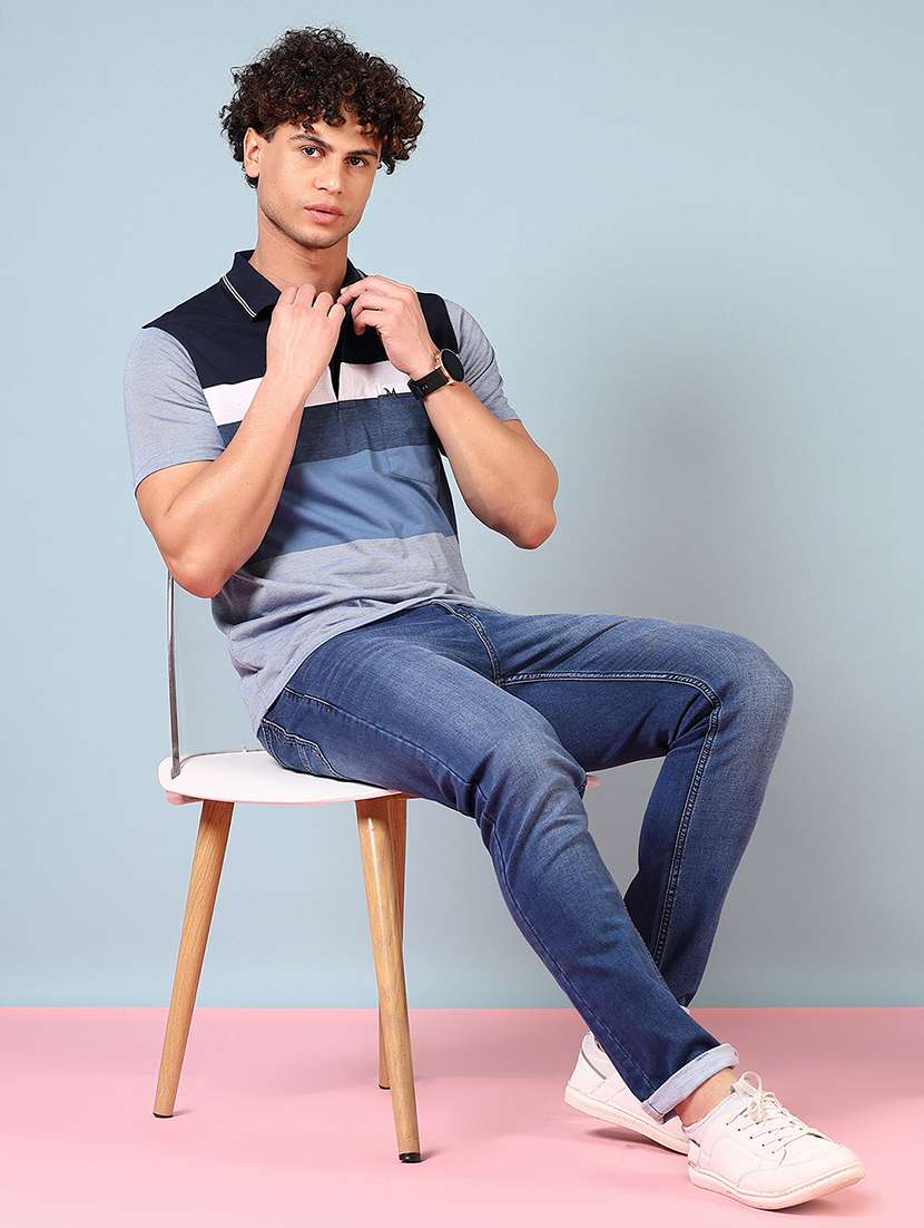 men washed mid rise full length denim jeans - 21855198 -  Standard Image - 3