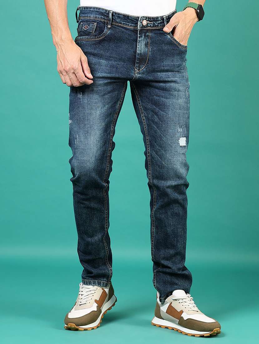 men distress mid rise full length denim jeans - 21855201 -  Standard Image - 3