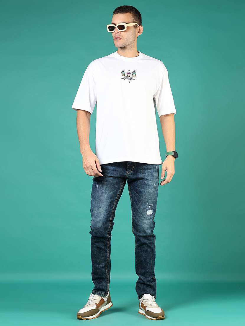 men distress mid rise full length denim jeans - 21855201 -  Standard Image - 5