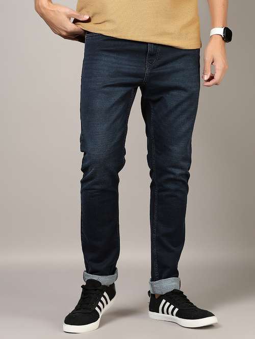 men washed mid rise full length denim jeans - 21855205 - Standard Image - 0