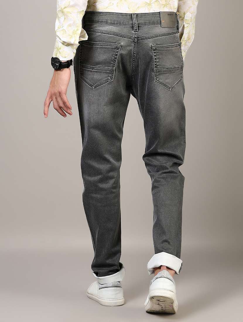 men washed mid rise full length denim jeans - 21855214 -  Standard Image - 3