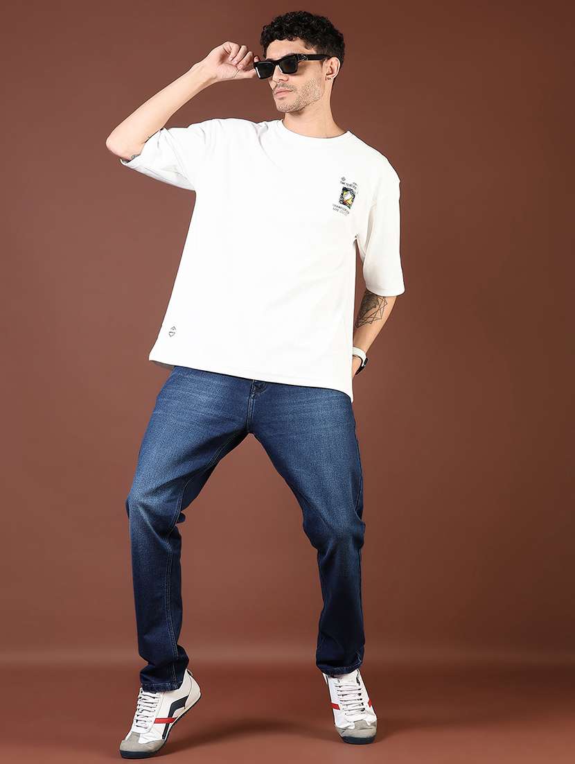 men washed mid rise full length denim jeans - 21855262 -  Standard Image - 3