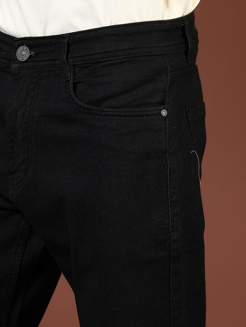 men black plain mid rise jean - 21855267 - Standard Image - 5