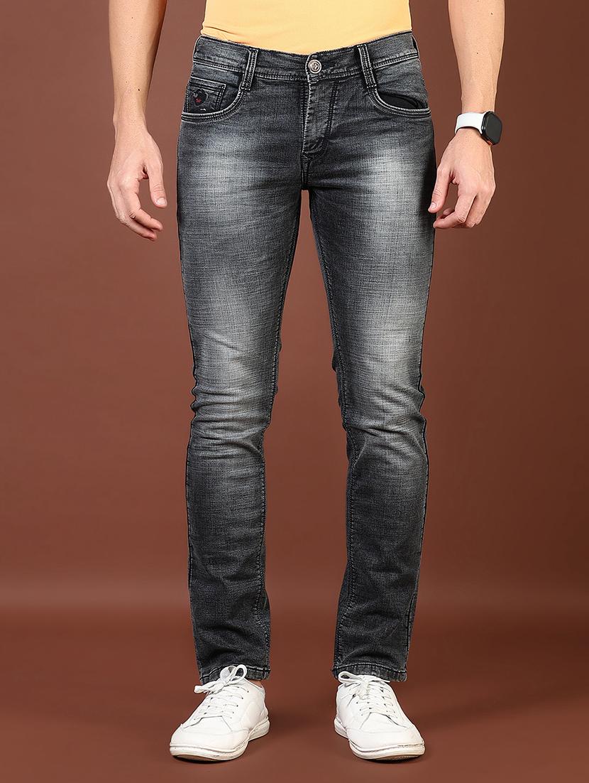 men washed mid rise full length denim jeans - 21855278 -  Zoom Image - 0
