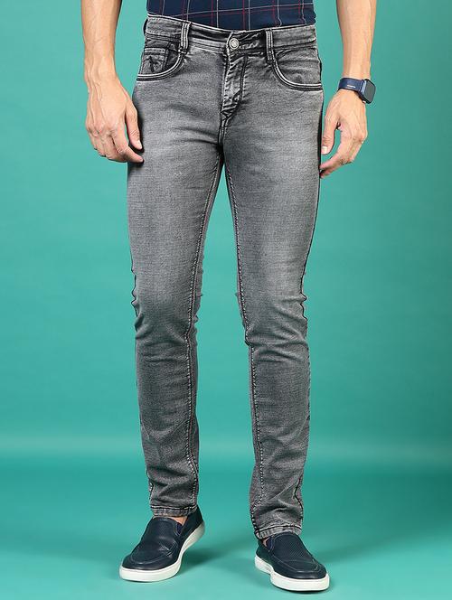 men washed mid rise full length denim jeans - 21855288 -  Standard Image - 0