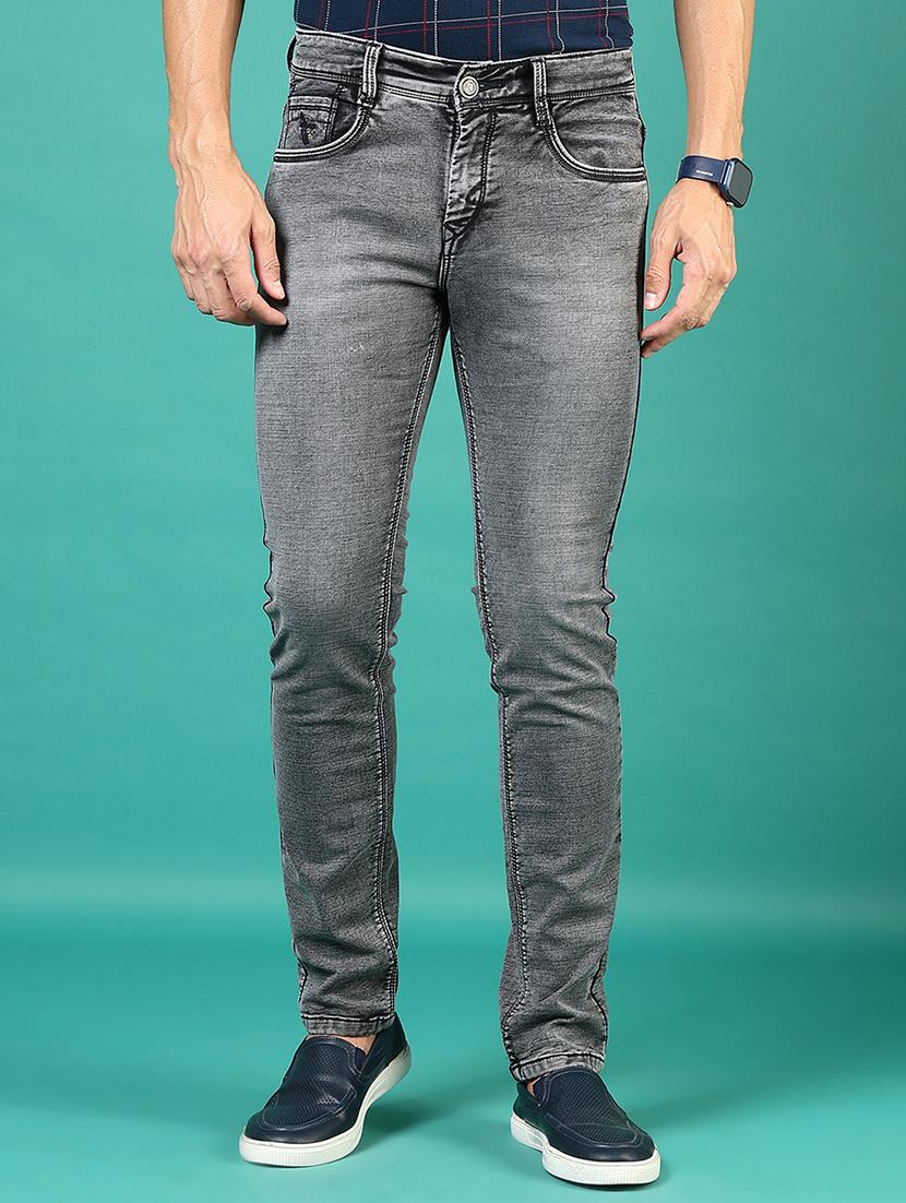 men washed mid rise full length denim jeans - 21855288 -  Zoom Image - 0