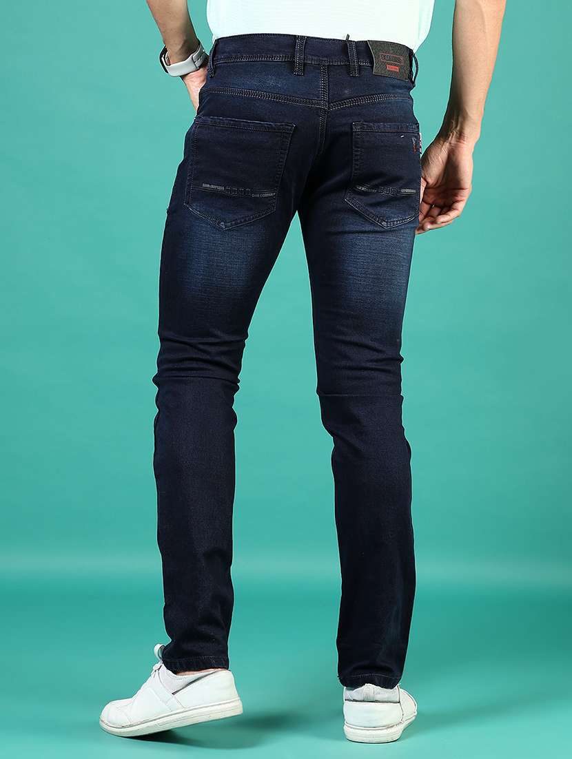 Men Washed Mid Rise Full Length Denim Jeans - 21855299 -  Standard Image - 3