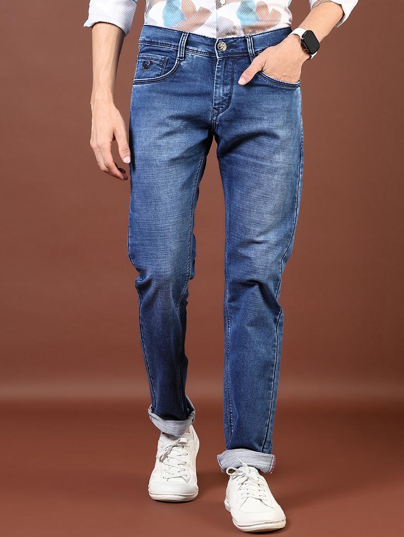 men washed mid rise full length denim jeans - 21855307 - Standard Image - 3