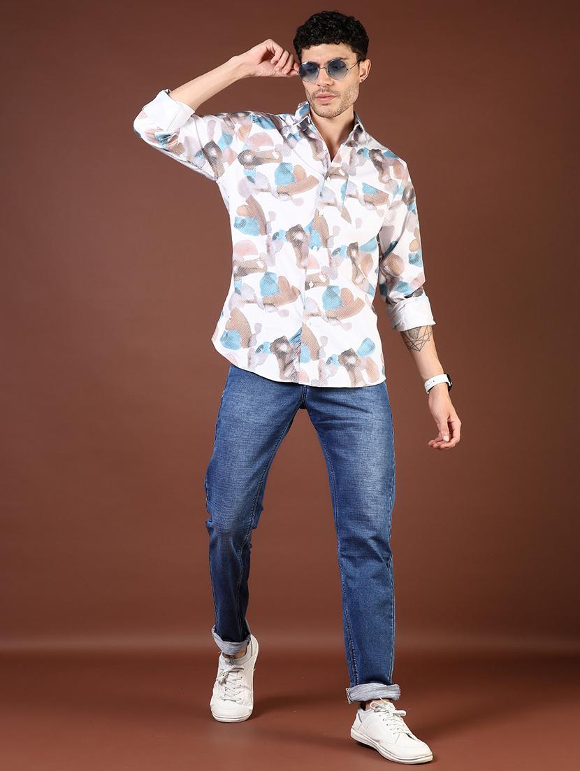 men washed mid rise full length denim jeans - 21855307 - Standard Image - 5