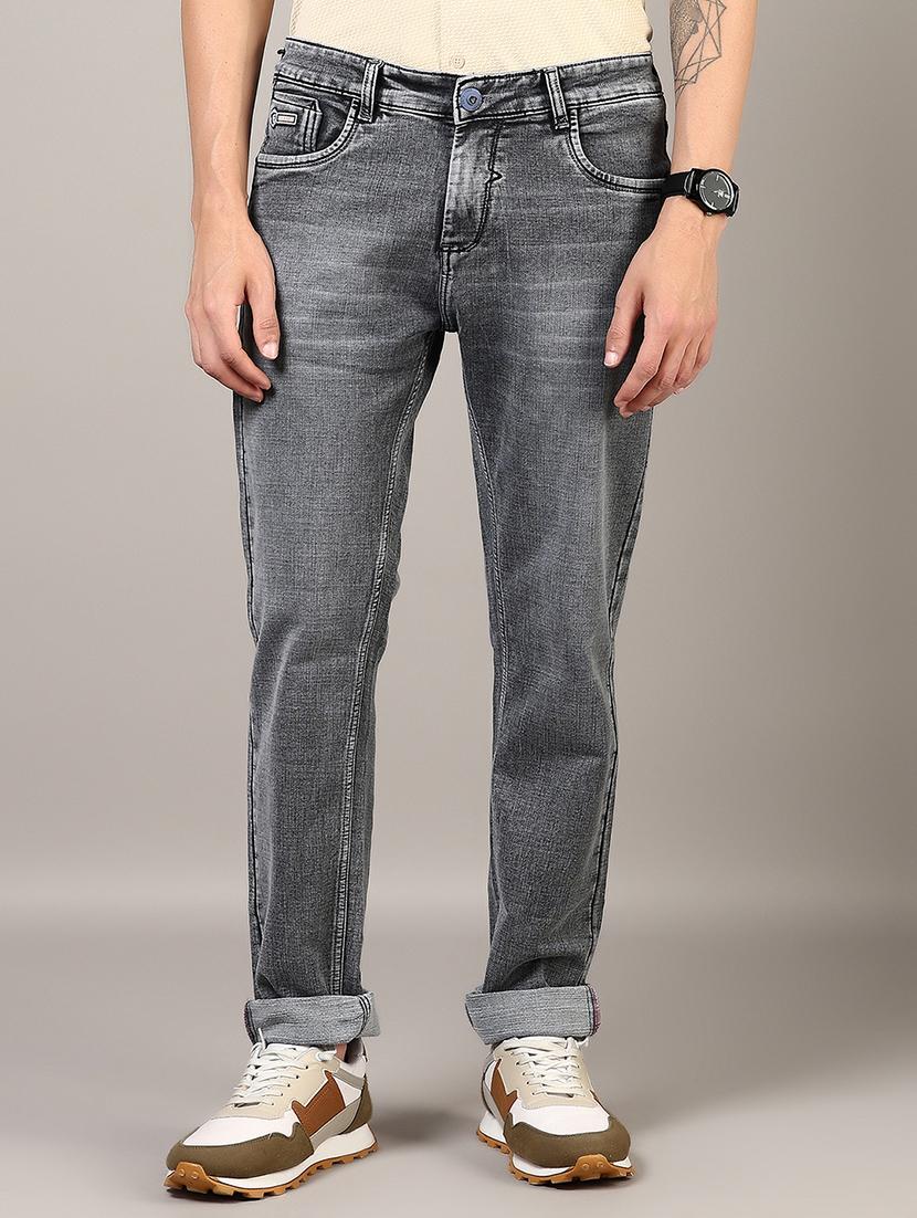 men washed mid rise full length denim jeans - 21855316 - Zoom Image - 0